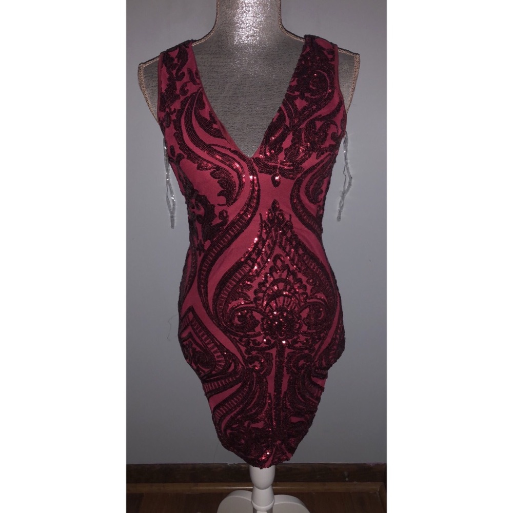 Red Sequin Dress